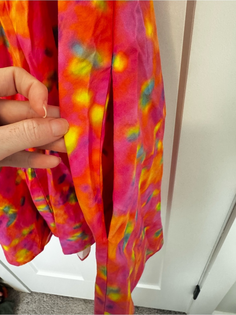 Amur CAMREIGH FLOWER MINI DRESS floral Pink & Orange Ruffled Sundress - Picture 8 of 9
